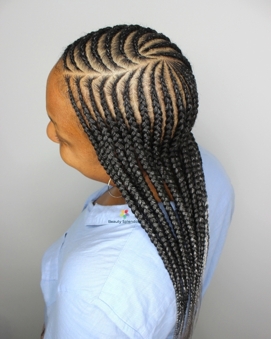 Full head adult cornrows (with extensions) - Frokueens